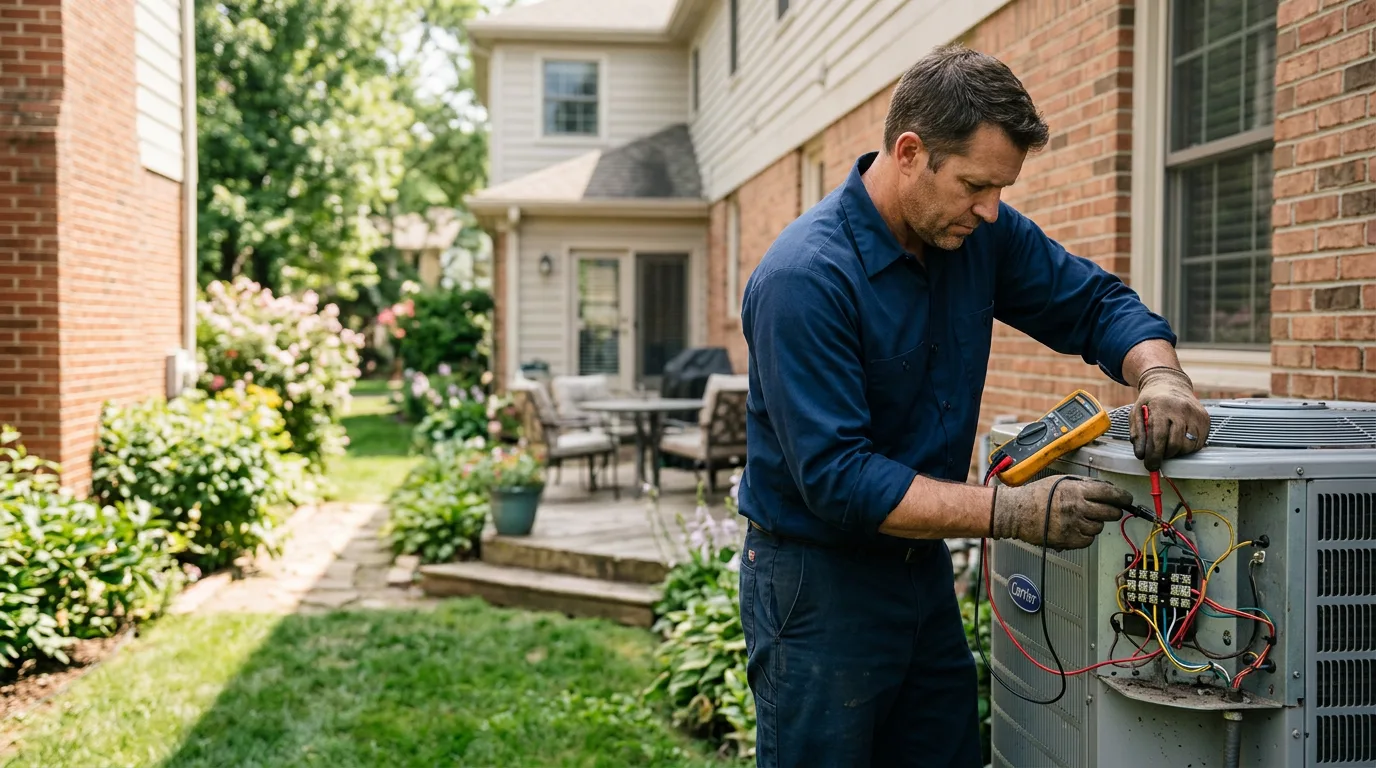 HVAC technician working near South Pekin, IL